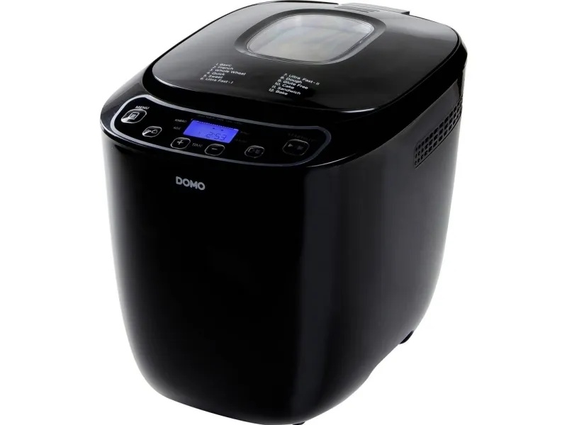 Domo B3973, 1 kg, Forsinket start-timer, Visningsvindue, Timer, Variabel skorpe bruning kontrol, Holde varm funktion