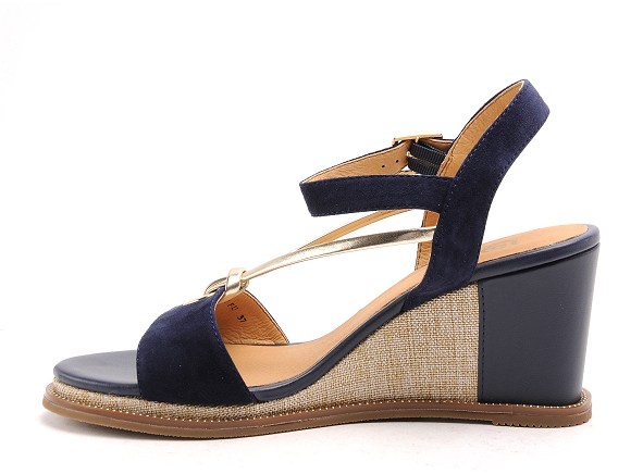 Fugitive nu pieds talons femme irdil bleu