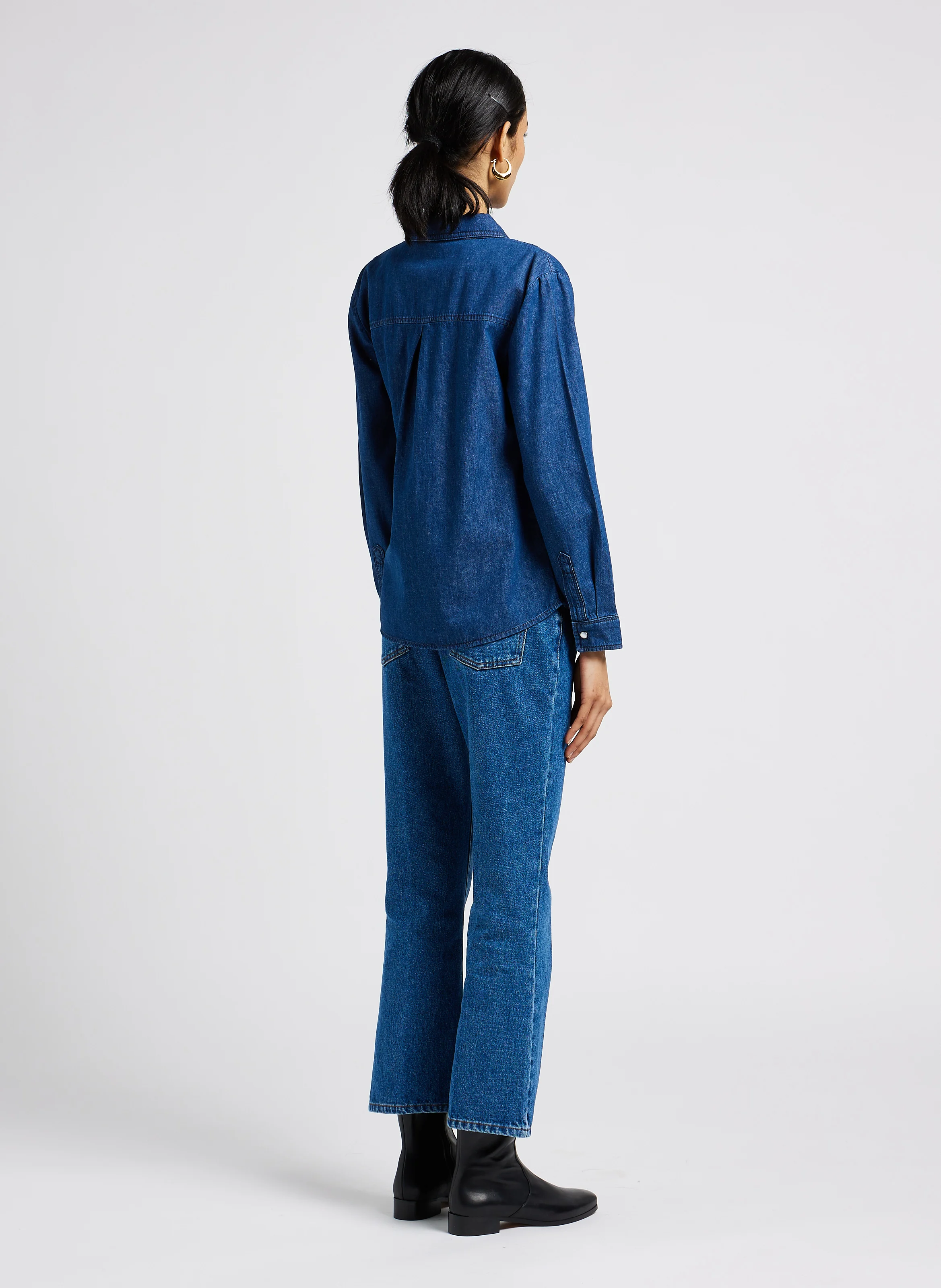 FRANCISCO - Jean flare en coton | Bleu