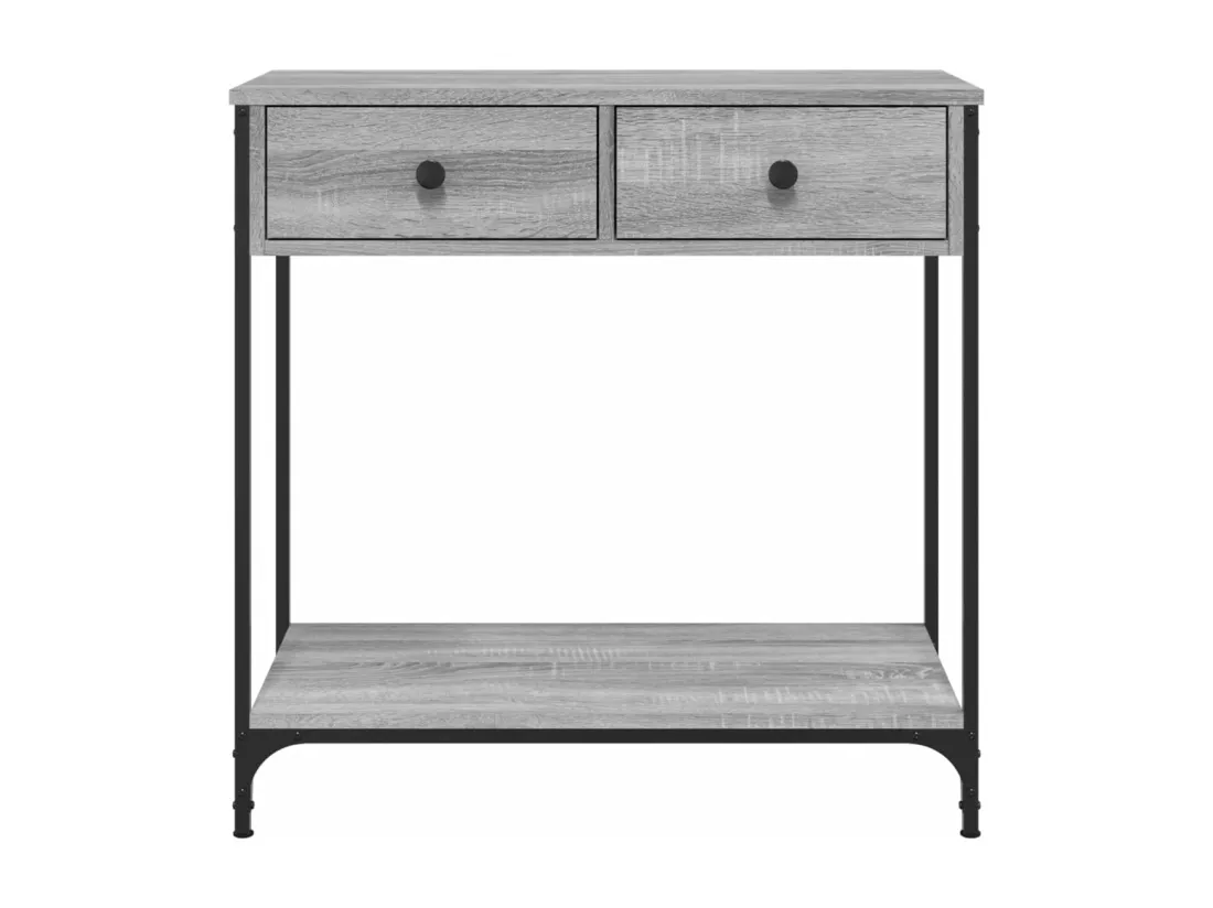 Table console sonoma gris 75x34,5x75 cm bois d'ingénierie