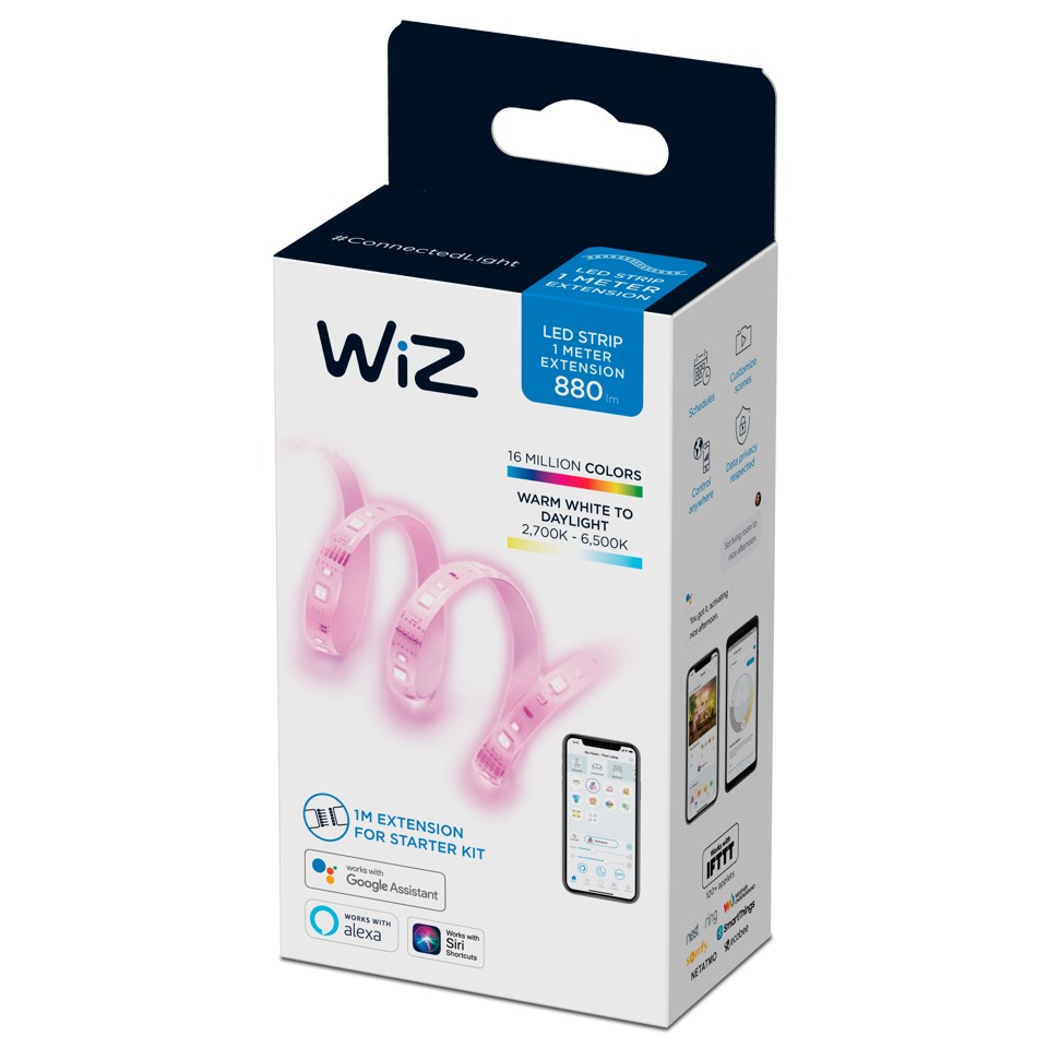 WiZ - Wi-Fi LED Strip 1M 880lm Forlængelse EU