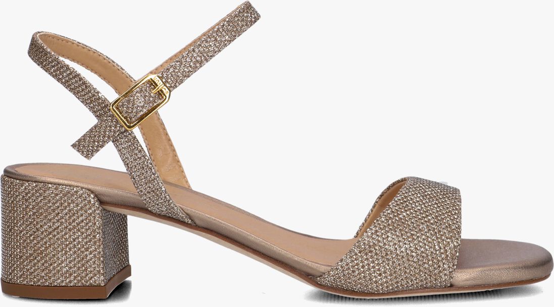 bronzen unisa sandalen met hak kirk