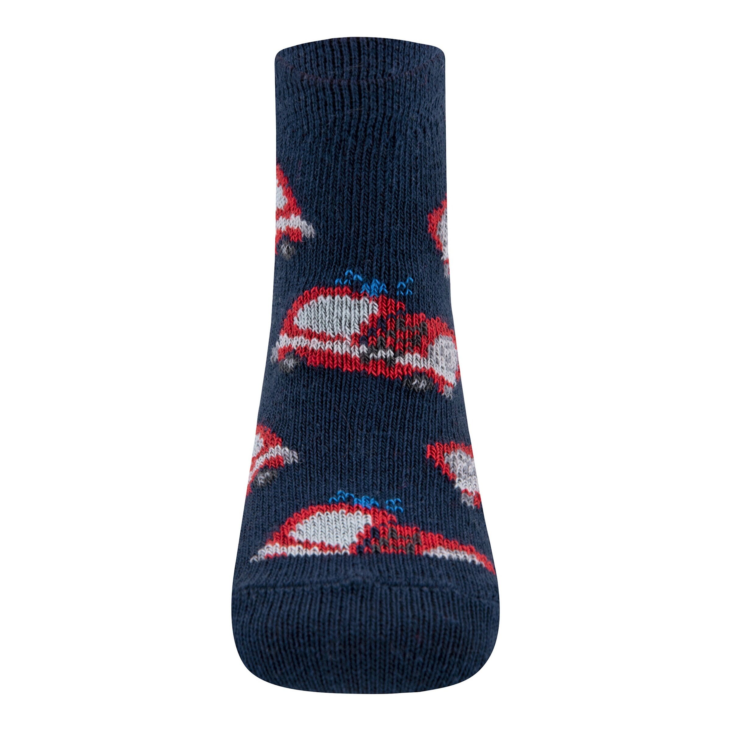 Ewers 3er-Pack Socken Feuerwehr marine/rot
