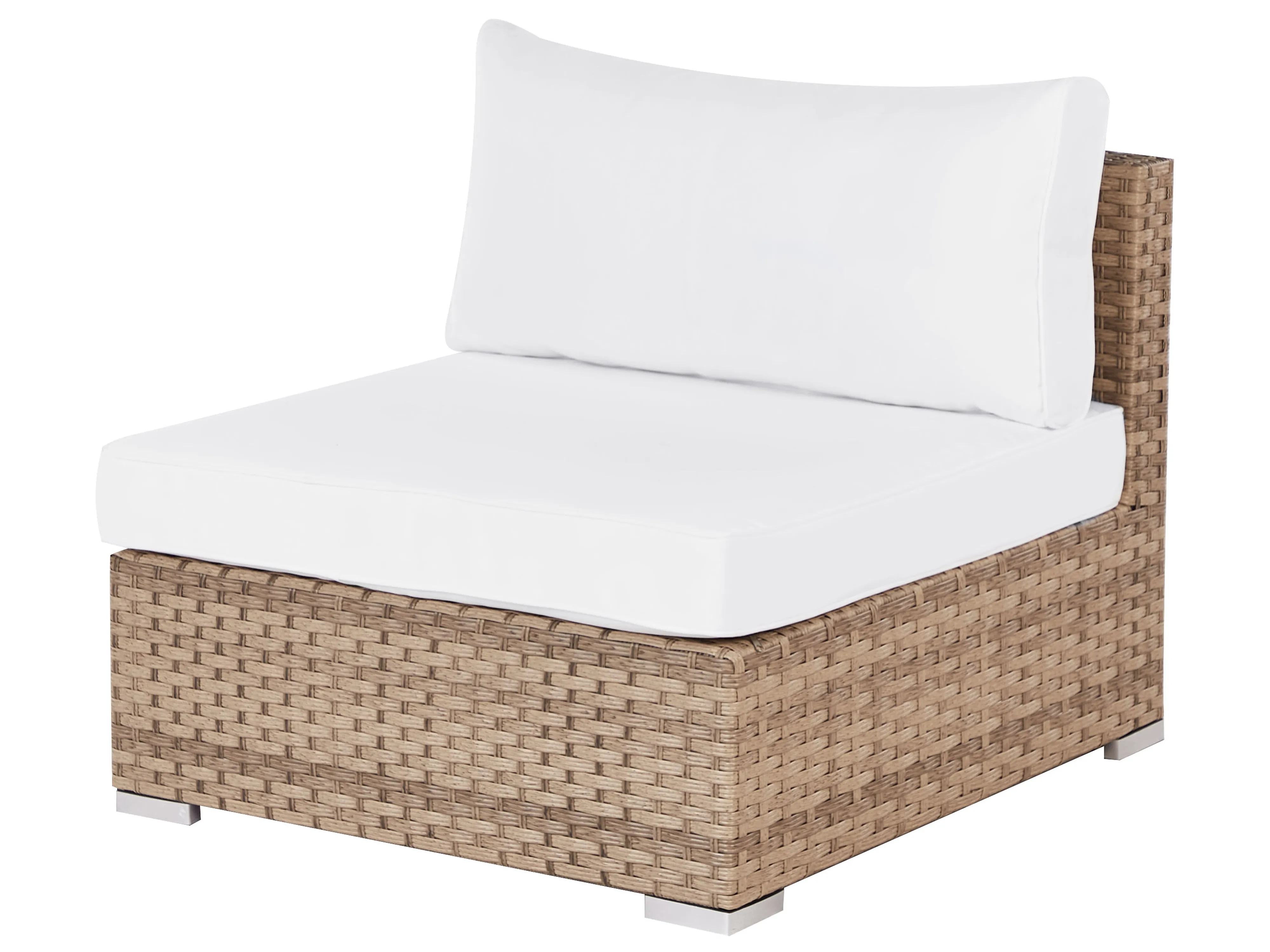 Tuin hoekloungeset met tafel 4-zits SANO linkszijdig modulair PE rotan Natuurlijk