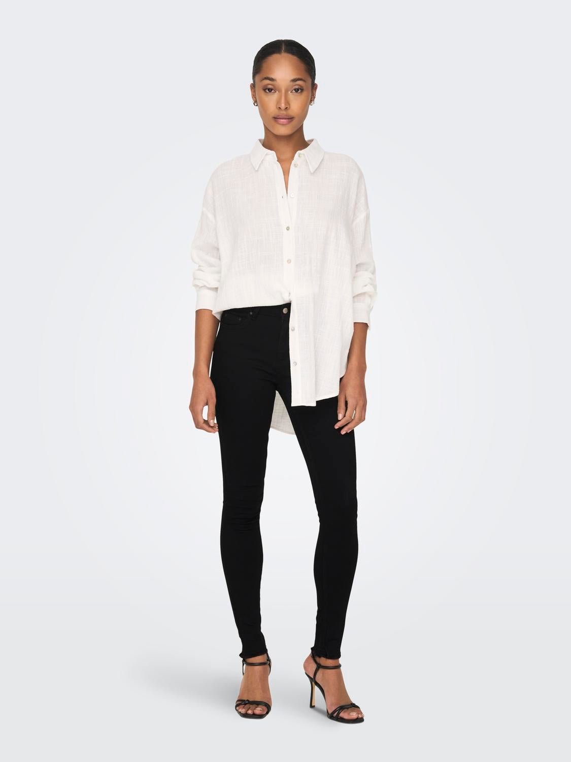 ONLBLUSH Mittlere Taille Skinny Fit Jeans Black Denim