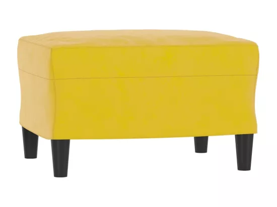 Ensemble de canapés 3 pièces avec coussins jaune velours