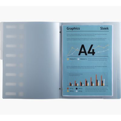 Exacompta BeeBlue - Trieur polypro recyclé 8 positions - A4 - disponible dans différentes couleurs