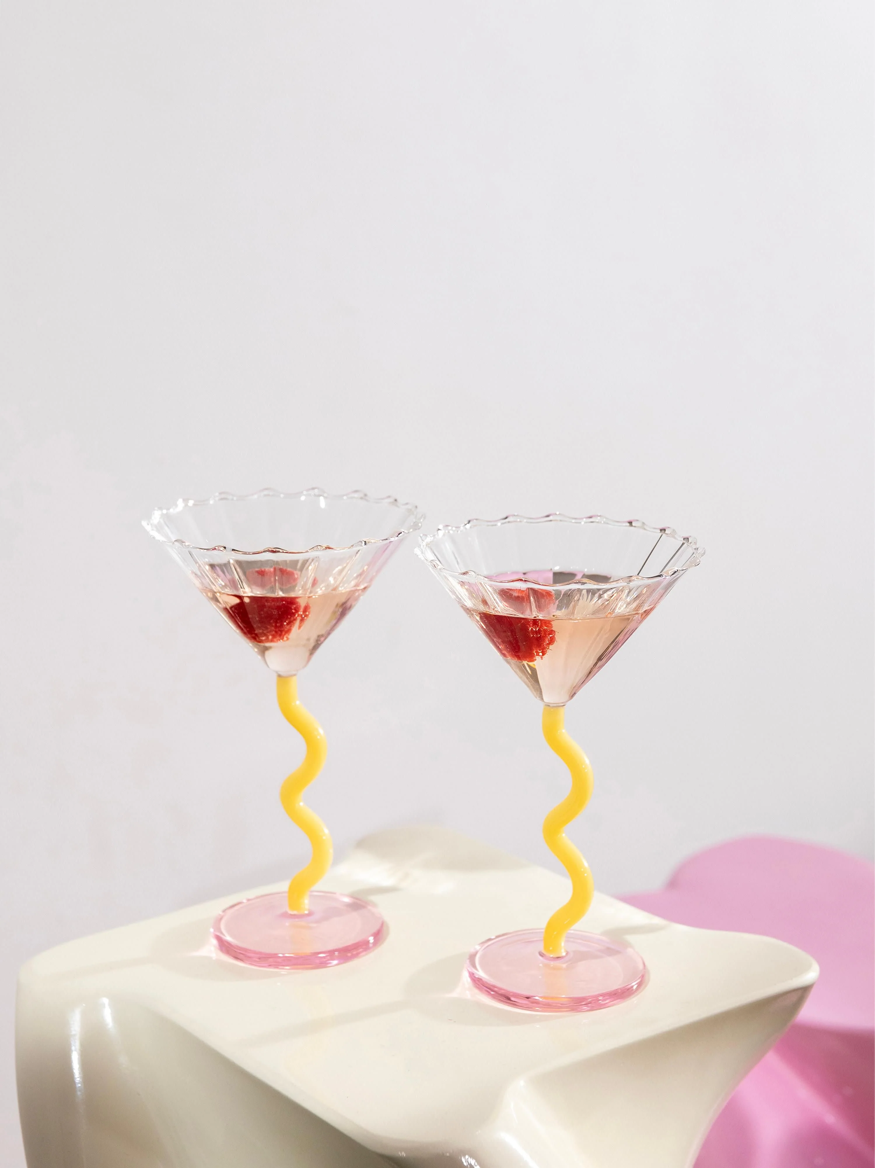 Cocktailglazen Curve van borosilicaatglas, 2-delig