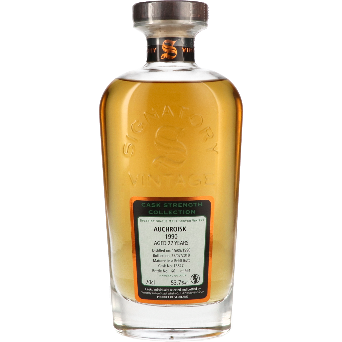 Auchroisk 27 Year 1990 Signatory Cask Strength 53.7% 70 cl