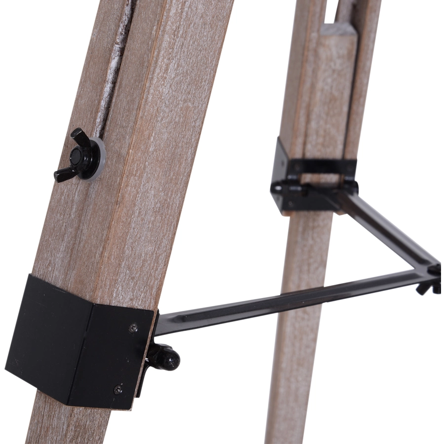 HOMCOM Tripod-Stehleuchte natur, grau
