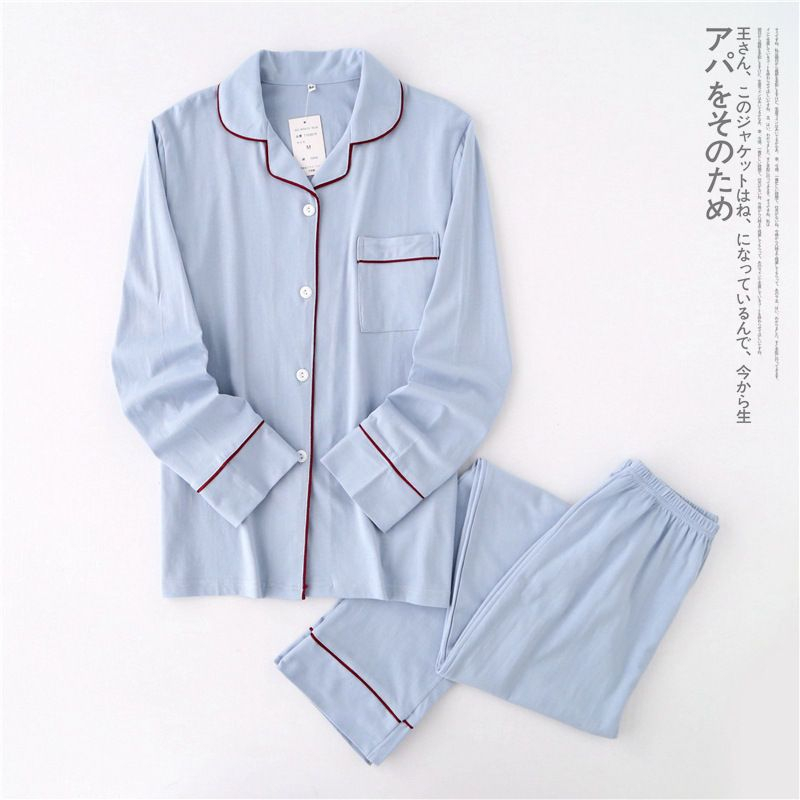 Somnus - Koppel bijpassende pyjamaset met contrasterende rand