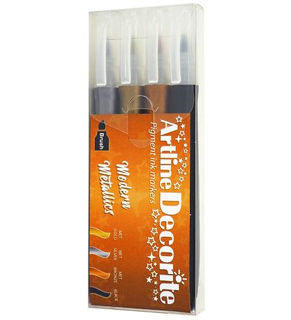 Artline Tuschen - Decorite Pinsel - 4 st. - Metallic
