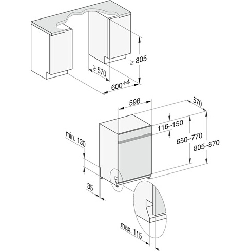 Lave-vaisselle encastrable Miele G7210 SCI NOIR - ENCASTRABLE 60 CM