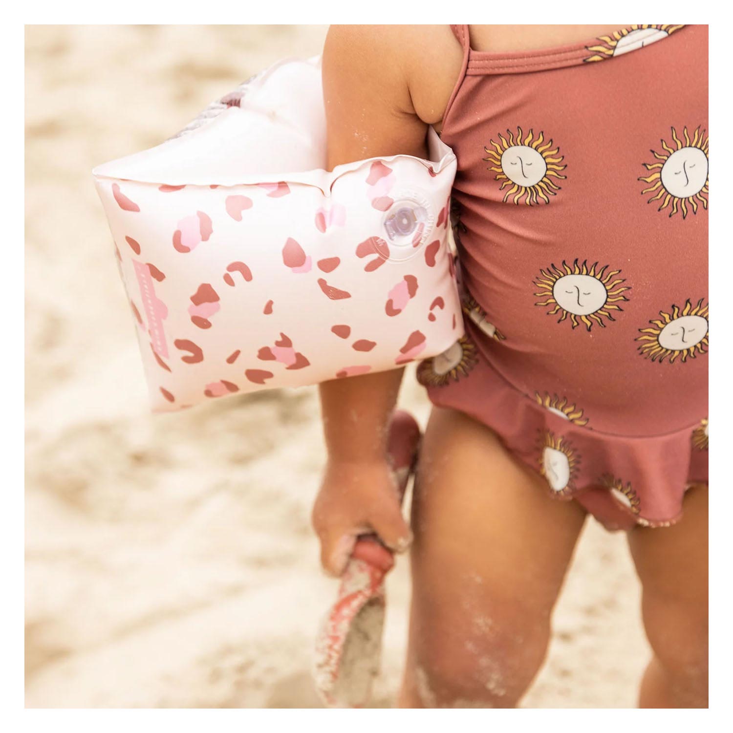Swim Essentials Zwembandjes Old Pink Panterprint, 2-6 jaar