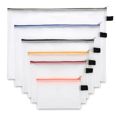 Etui Mesh Bag, 6er-Set - Bunt