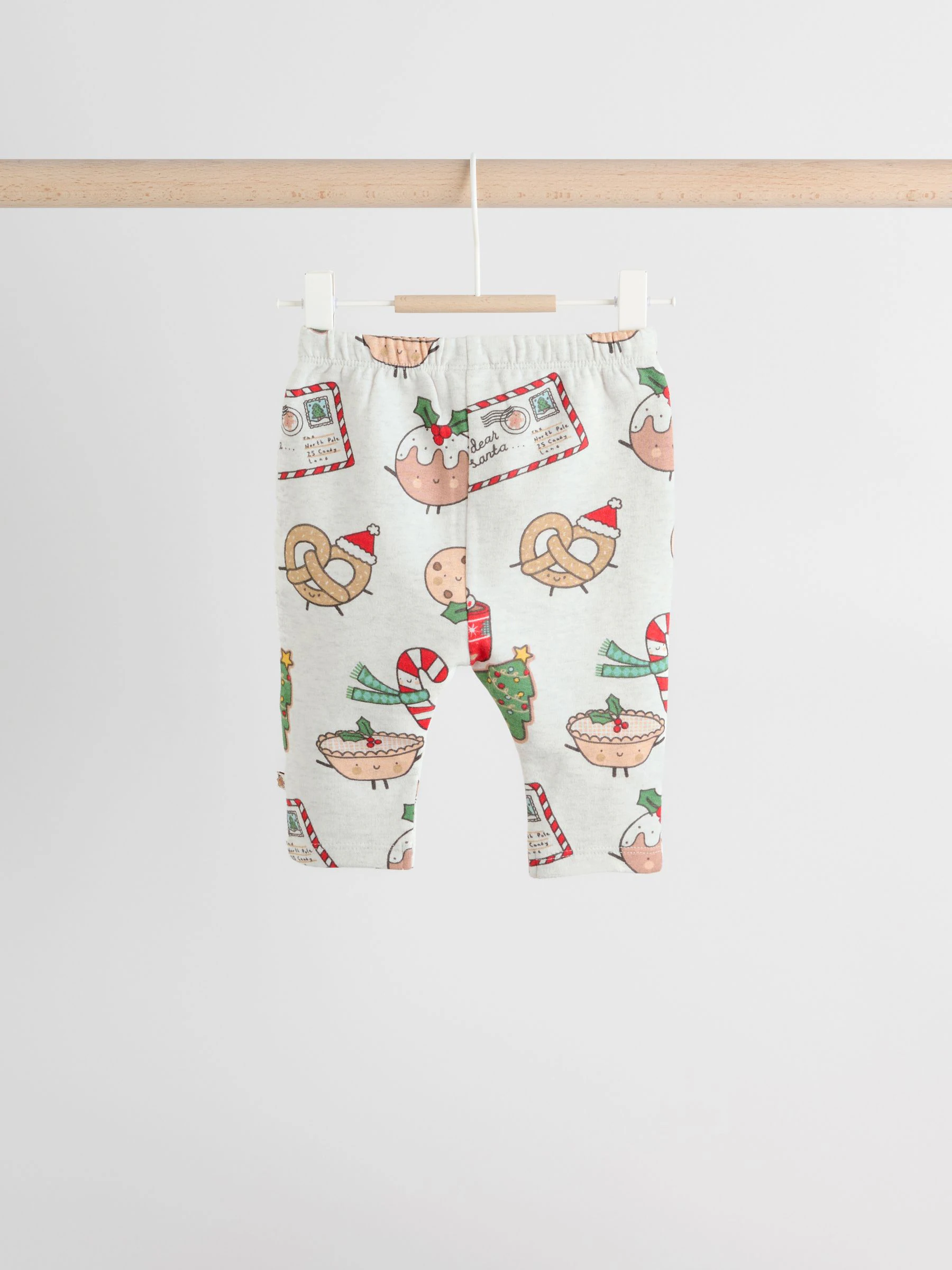 Grijze Santa Traktaties - Kerstmis Sweat en Joggingbroek Baby Set (0mnd-2jr)