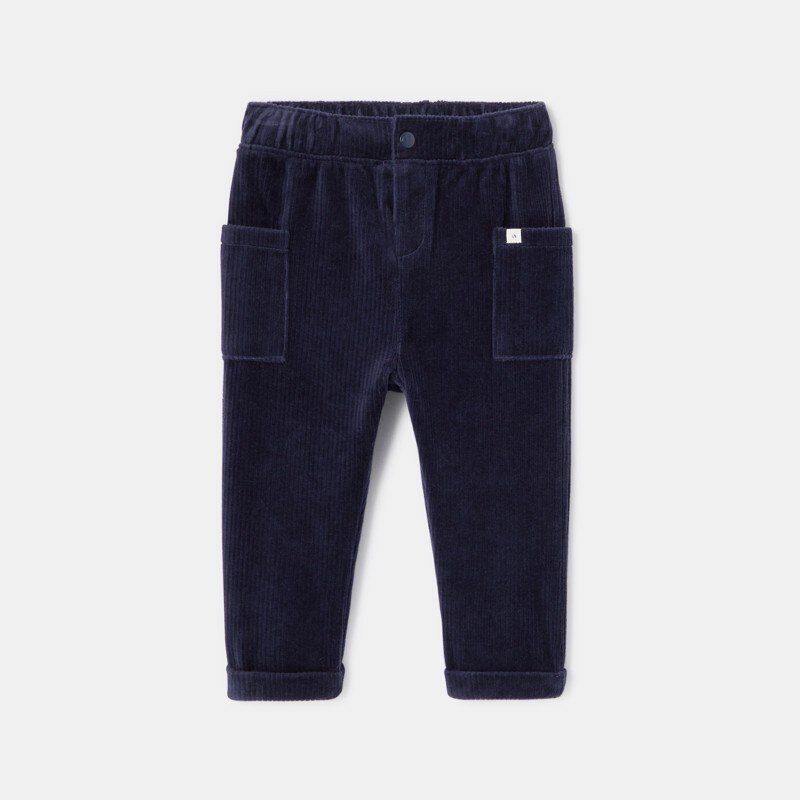 Pantalon en velours côtelé bleu bébé garçon Absorba Bleu