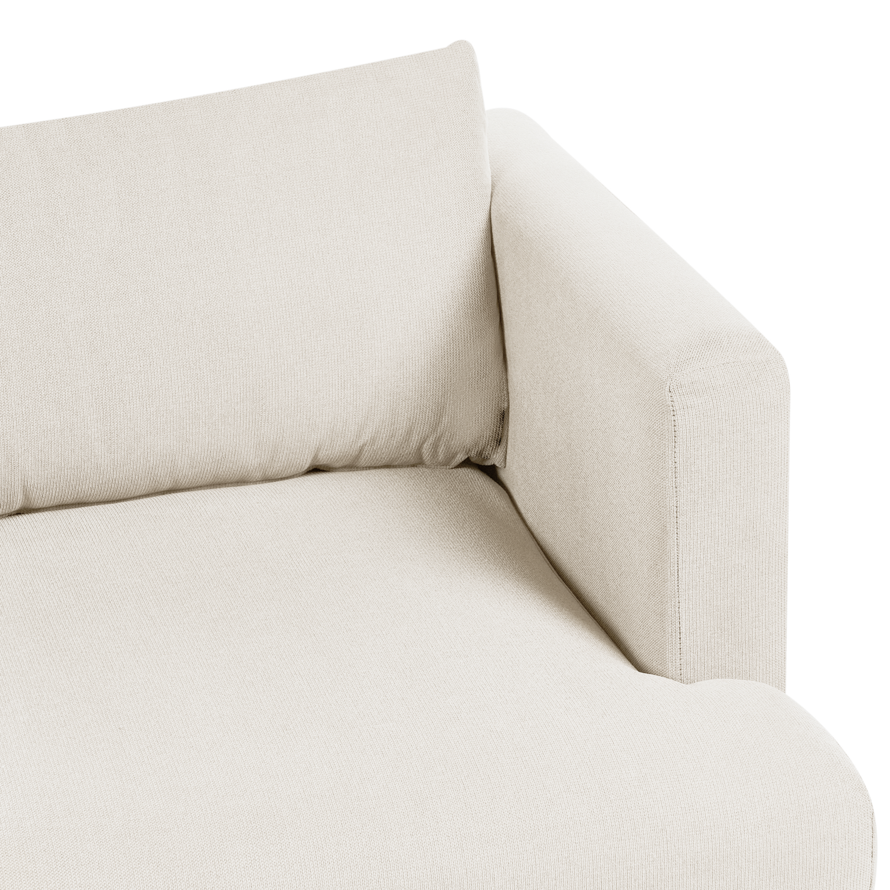 Beliani - JARPEN - Driezitsbank - Lichtbeige - Stof