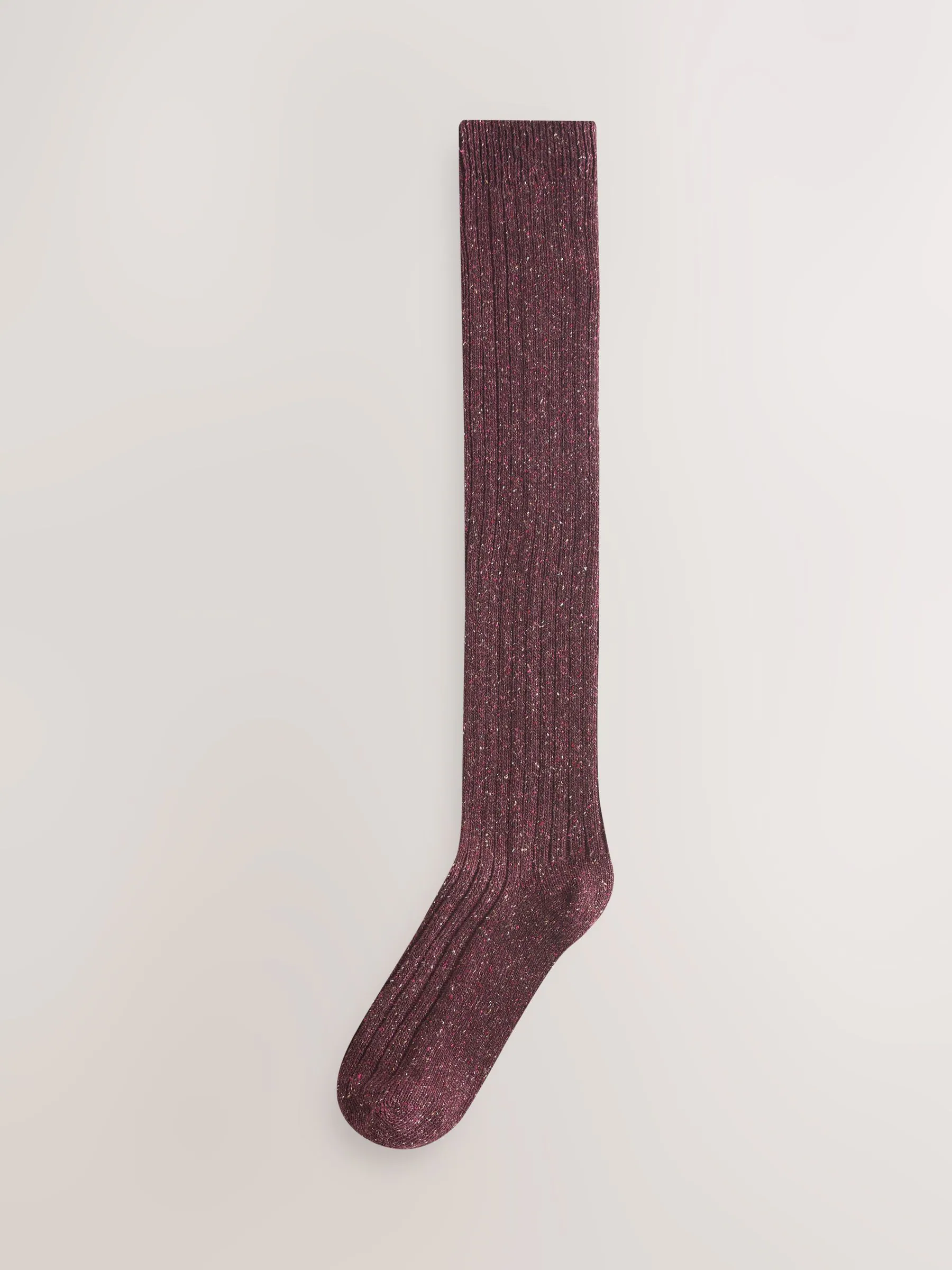 Berry/Antraciet - Thermal Wool Blend Knee High Socks 2 Pack With Silk