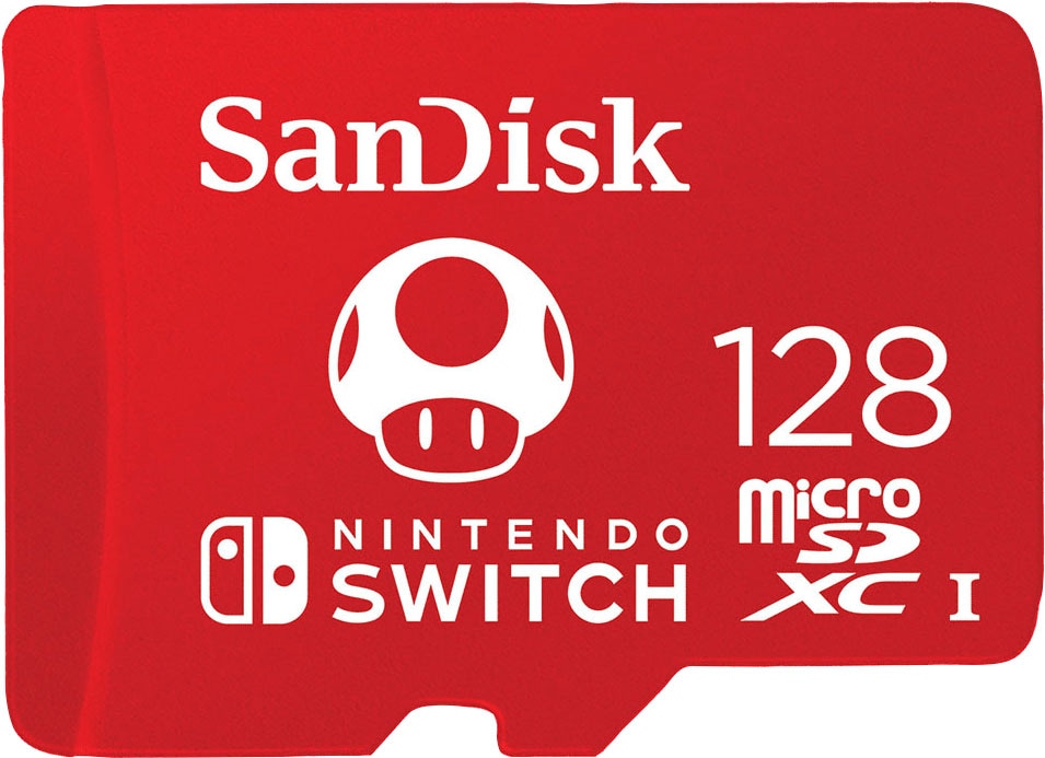 Sandisk Speicherkarte »microSDXC für Nintendo Switch 128GB« (128 GB UHS Class 1 100 MB/s Lesegeschwindigkeit) U3/UHS-I/Cl.10/R100/W90