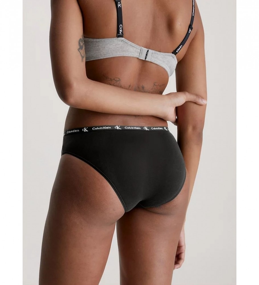 Cuecas Calvin Klein Classic CK96, pacote com 2 unidades, cinza e preta.