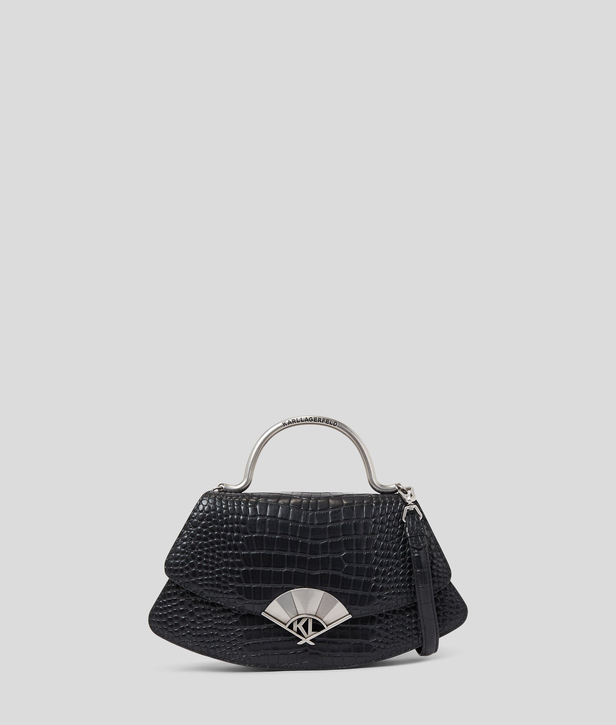 PETIT SAC BANDOULIÈRE EFFET CROCO À MOTIF ÉVENTAIL K/ARCHIVE