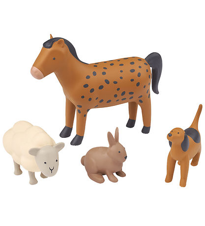 Liewood Leget?jsdyr - 4-pak - Harrison - Golden Caramel Mix
