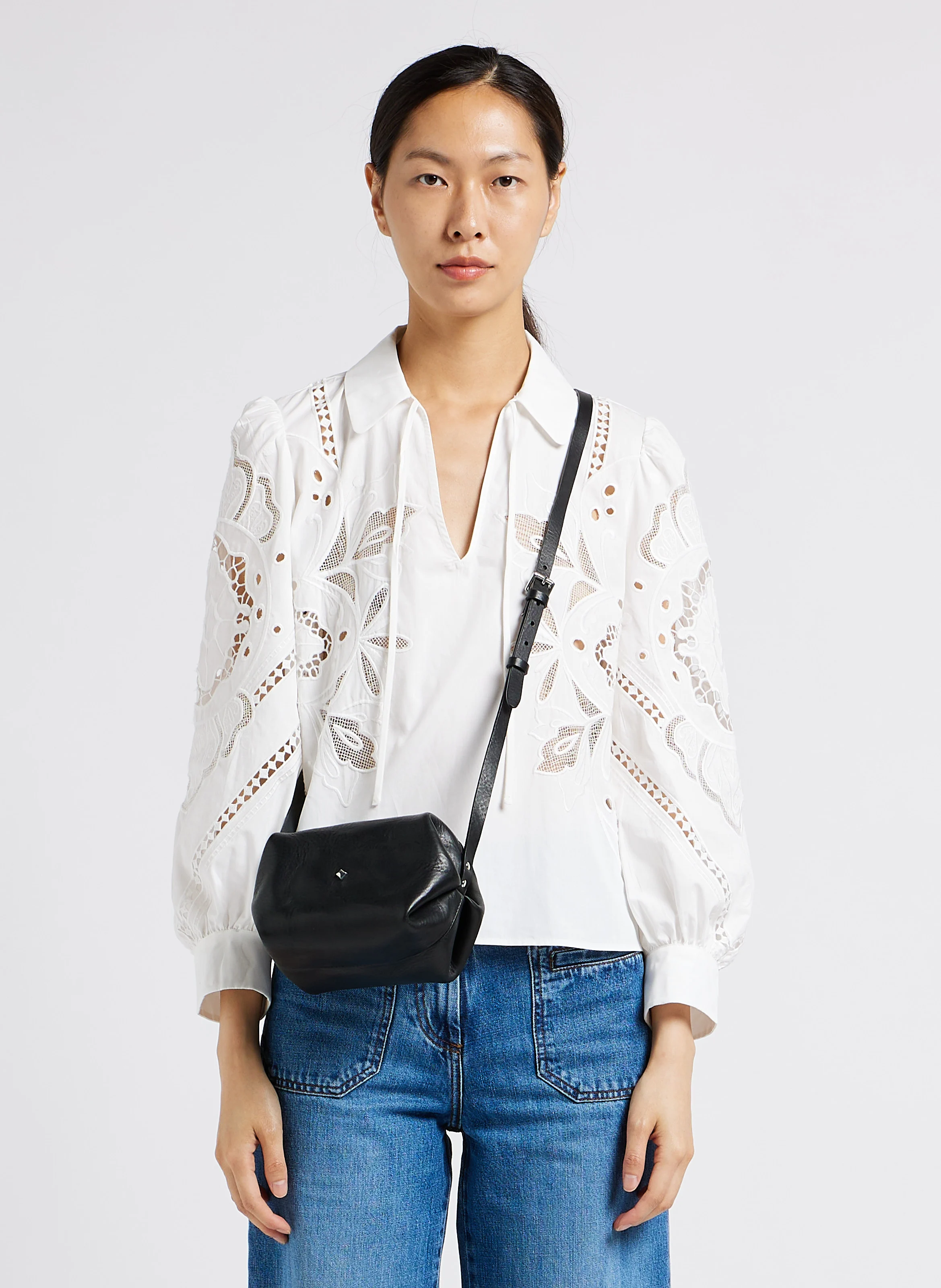 LE MINI SOHNA CUIR - Sac à main en cuir| Noir