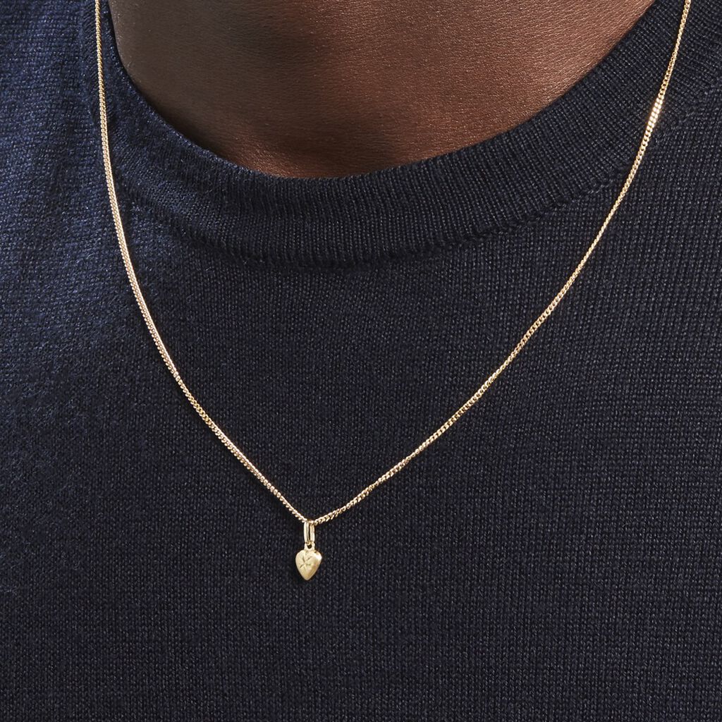 Pendentif Eudocie Coeur Mat Et Brillant Or Jaune