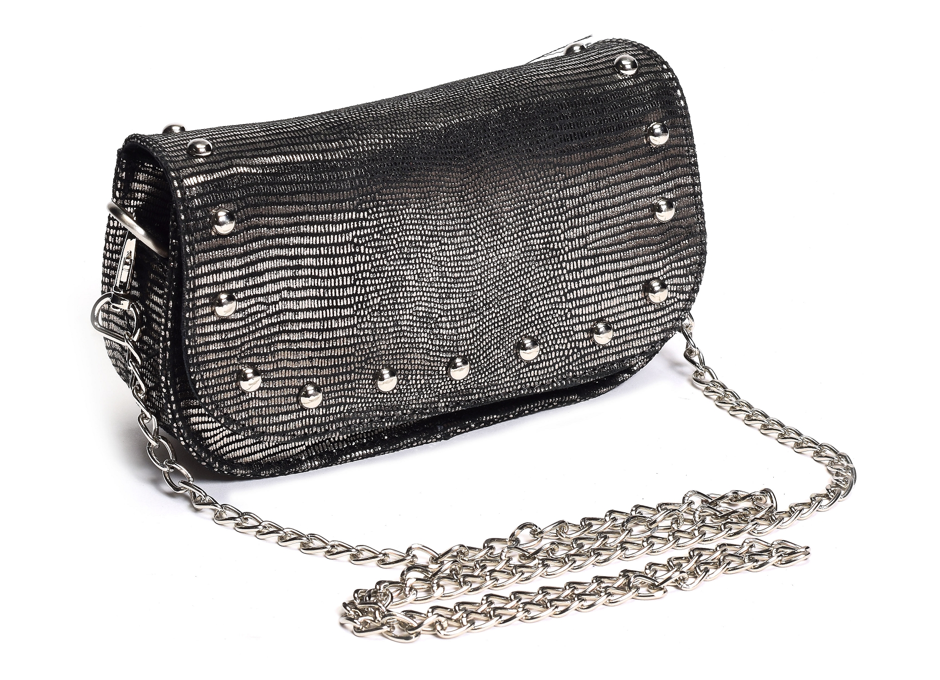 Pochette bandouliere alice he899 noir argent