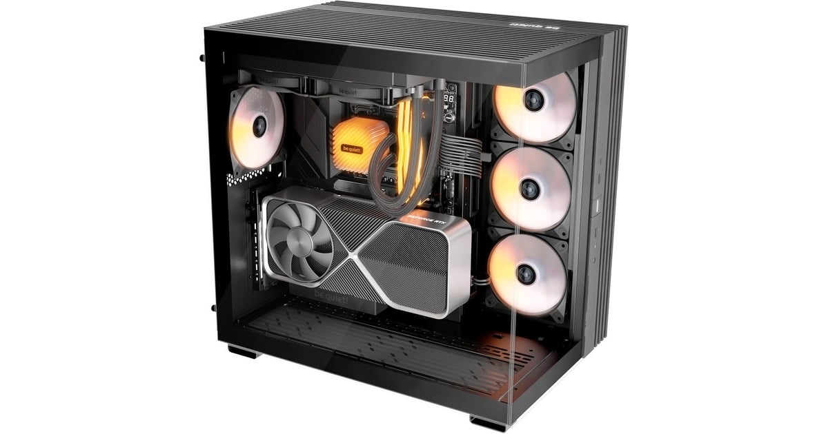 be quiet!Light Base 600 LX midi tower behuizing  (Zwart | 2x USB-A | 1x USB-C | RGB | Window)
