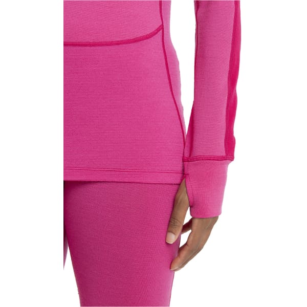 T-shirt thermique ICEBREAKER W ZONEKNIT 260 LS HALF ZIP TEMPO/ELECTRON PINK/CB