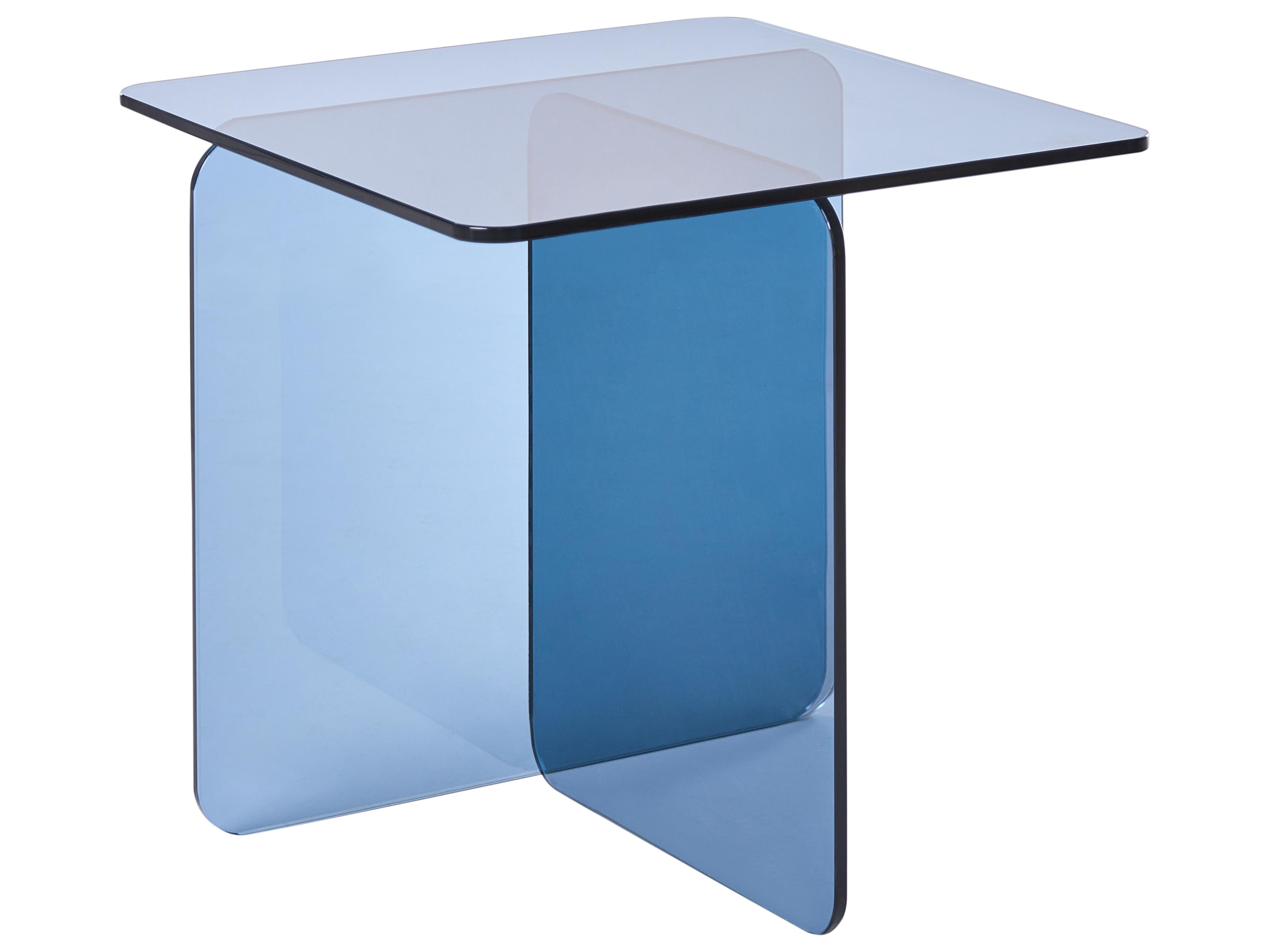 Bijzettafel AMISK Veiligheidsglas Blauw