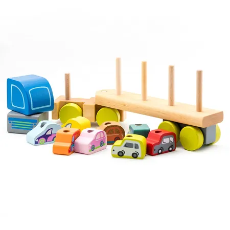 Cubika Holzspielzeug «LKW mit Autos» LM-12