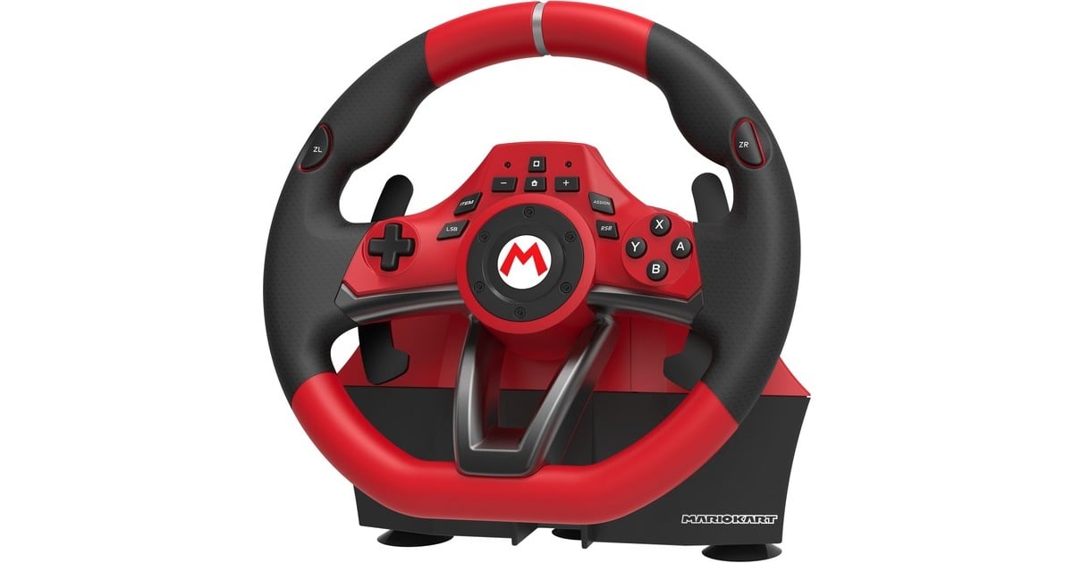 HORIMario Kart Racing Wheel Pro Deluxe stuur  (Rood/zwart)