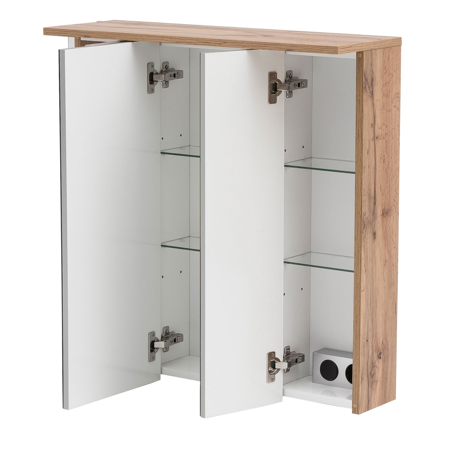 Spiegelschrank NORA 70,5 x 72,3 cm Eiche Landhaus