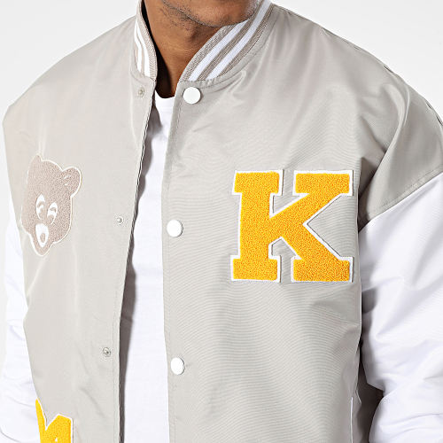 Veste Teddy LL2019 Gris Blanc