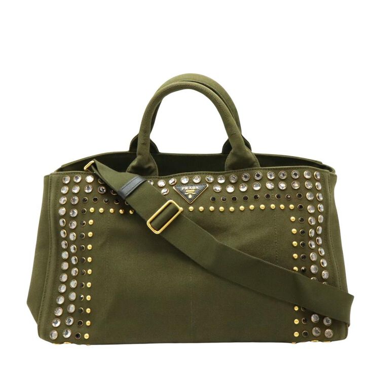 Prada Vintage Prada Canapa Tote Green