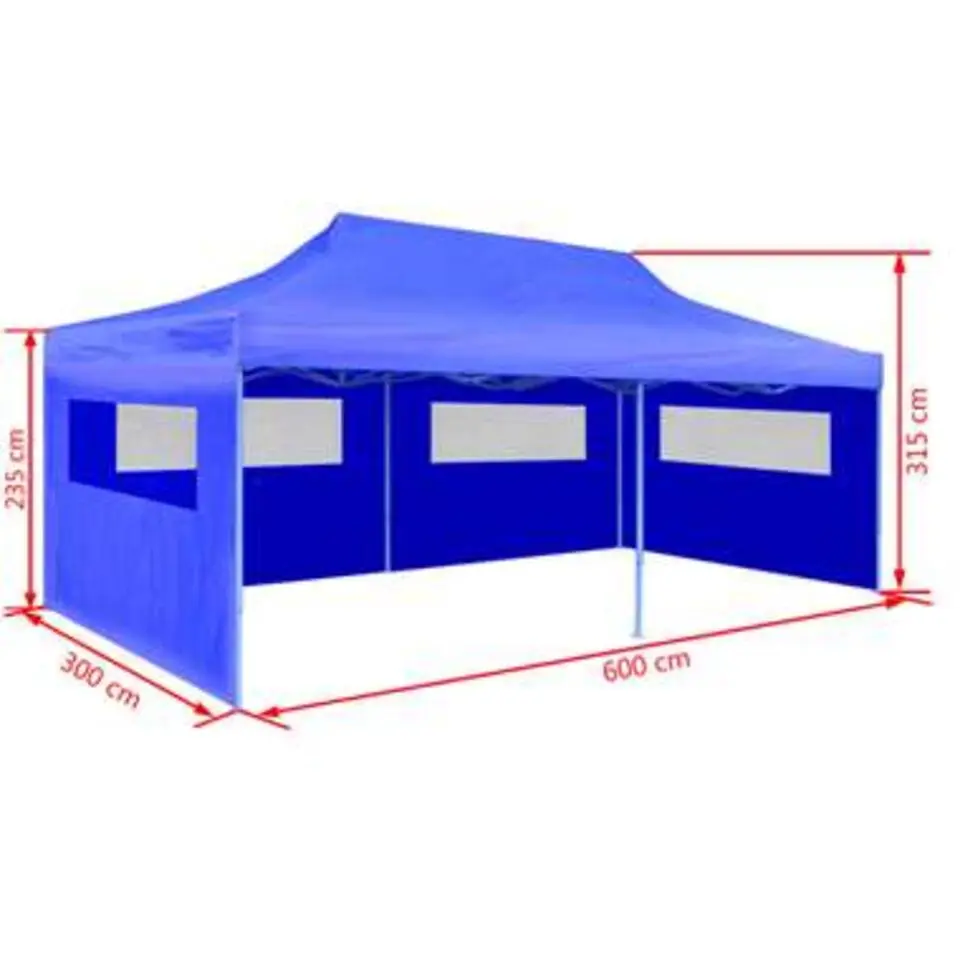 vidaXL - Luifel - Blauw - Stof