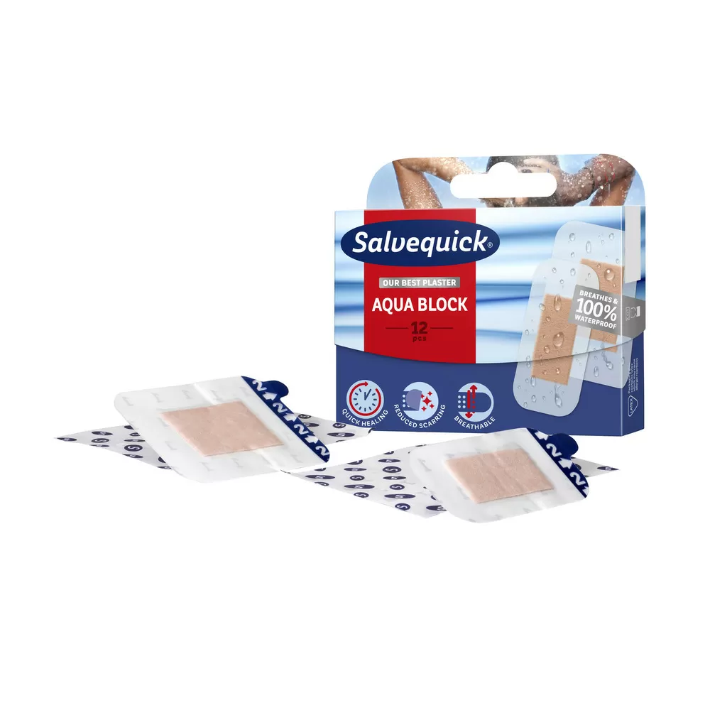 Salvequick Aqua Block Plaster - 12 stk.