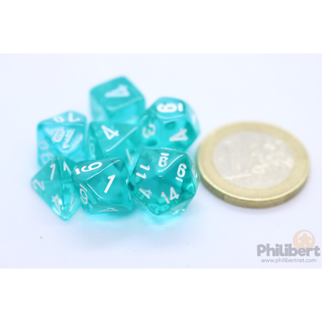 Set de 7 Mini Dés JDR Chessex : Translucent