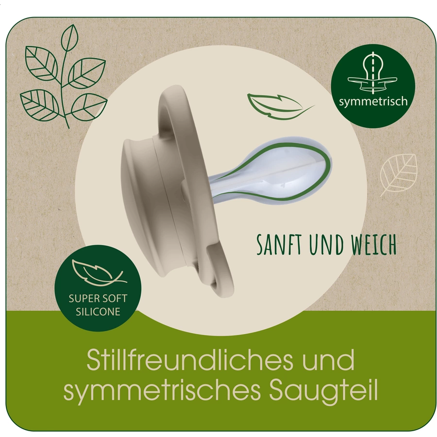nip® Schnuller My Butterfly Green, Größe 3 (16-32 Monate), Silikon grün