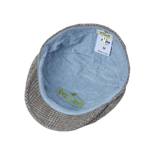 MJM Daffy 3 42 Organic Wool Cashmere Sixpence, Grey Check, XL