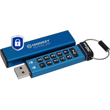 Kingston Technology IronKey Keypad 200 de 32 Go, FIPS 140-3 niveau 3 (en attente), chiffrement AES-256