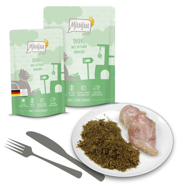 Quetschie Insekt mit saftigem Hühnchen