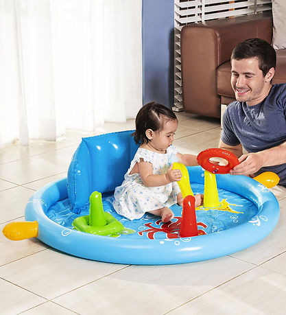 Bestway Planschbecken m. Schirm - 115 x 89 cm - Lil' SeaShapes