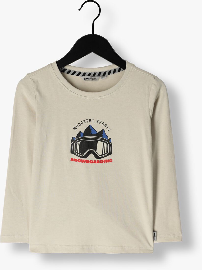 MOODSTREET witte moodstreet  chest print longsleeve