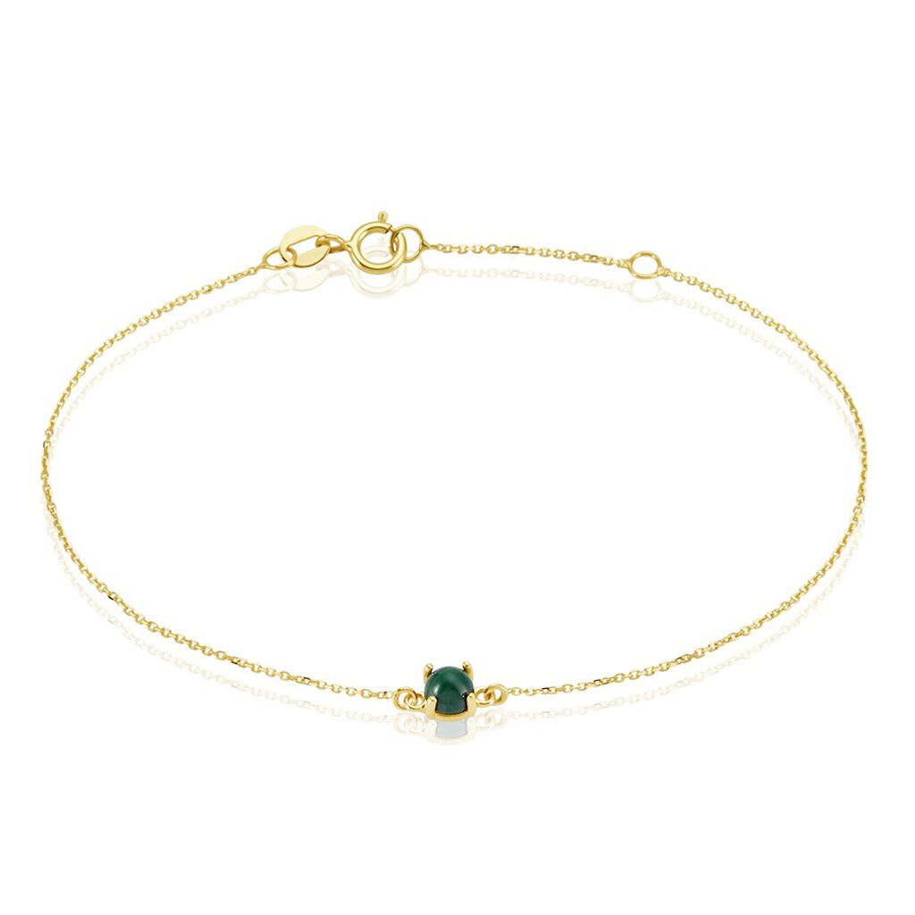 Bracelet Campsis Or Jaune Malachite