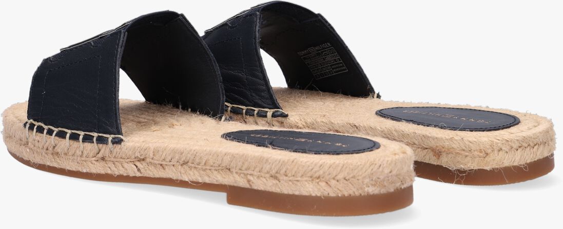 TOMMY HILFIGER blauwe tommy hilfiger slippers th elastic mule espadrille