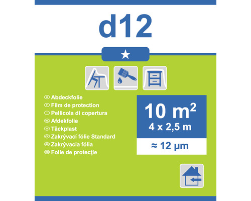 Afdekfolie D12 transparant 2,5 x 4m